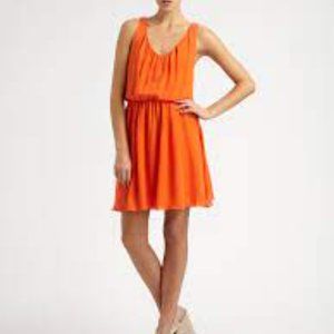 Alice + Olivia Orange Silk Dress Small